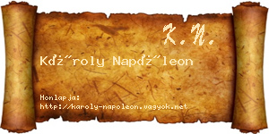 Károly Napóleon névjegykártya